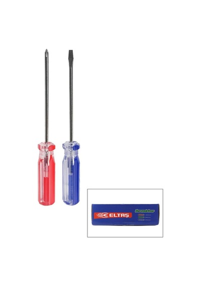 Eltaş Lrd-159 Riko 2in1 Tornavida - Çift Taraflı Yıldız Ve Düz Uç Renkli- 24'li Paket