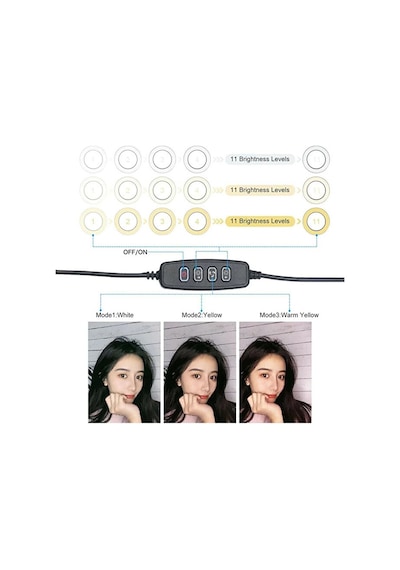 10 İnch Ring Light 5500k Youtuber Led Işıklı 2.1 Metre Tripod Sel