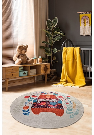 Sweet Bear 140X140 Çocuk Ve Bebek Halısı Çok Renkli