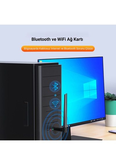 Dm Ad087 Bluetooth 5.0 Adaptör - 600mbps Dual Band Wifi Alıcı Verici Access Point