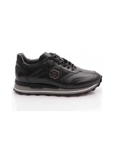 Dgn 6275 Erkek Bağcikli Sneakers Ayakkabi Siyah Açma