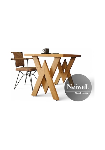 Neiwel Asur Doğal Ahşap Çalışma Ve Ofis Masası-70cm-200cm Açık Ceviz