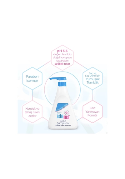 Sebamed Yenidoğanlar İçin Bebek Şampuanı Pompalı 3 x 500 ML