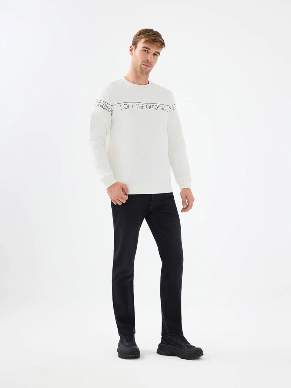 Loft Regular Fit Beyaz Erkek Sweatshirt Lf2041075 Beyaz