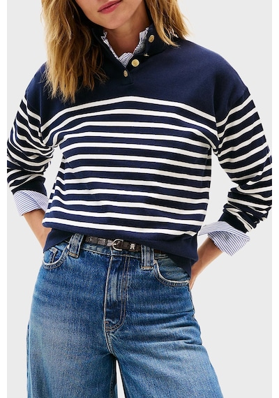 Tommy Hilfiger Bayan Kazak Ww0ww47467 0fı Lacivert-beyaz Lacivert-beyaz