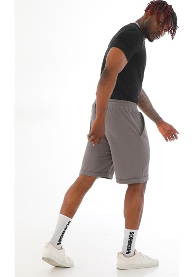 Penyebizden Erkek Regular Fit Duble Paça Pamuklu Şort-Granit Gri-Granit Gri Penyebizden Erkek Regular Fit Duble Paça Pamuklu Şort-Granit Gri-Granit Gri