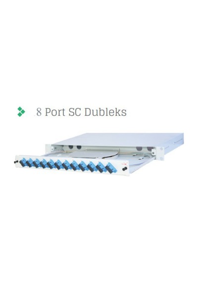 Full Set 8 Fiberli Sm Sc Dx 1u Rack Tipi Fiber Panel