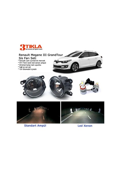 Renault Megane Sw Grandtour 2008-2015 Beyaz Led Xenon Sis Farı Seti