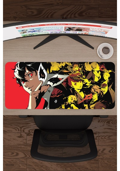 Persona 5 Kaymaz Dikişli Kauçuk Oyuncu Mousepad V1 - 70x30 Xl Gaming Mouse Pad Fare Altlığı