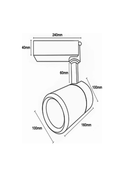 Beyaz Led Ray Spot 60 Watt 3000 Kelvin Çok Renkli
