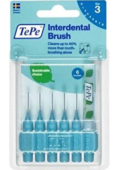 Tepe İnterdental Brush Arayüz Fırçası 0.6 MM 6'lı Mavi