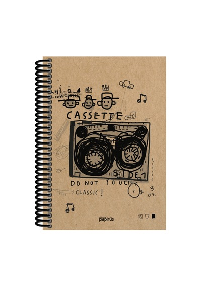 Papirüs Kraft Sert Kapak Defter 100yp 17x24cm Çizgili Standart