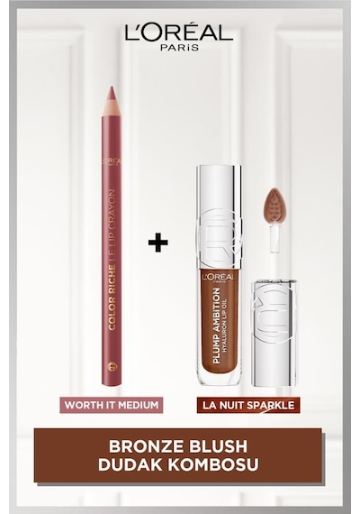 Bronze Blush Lips Dudak Kombosu Color Riche Dudak Kalemi 635+ Plump Ambition Dudak Parlatıcısı 510 pktddkparlklm1-10748 Diğer