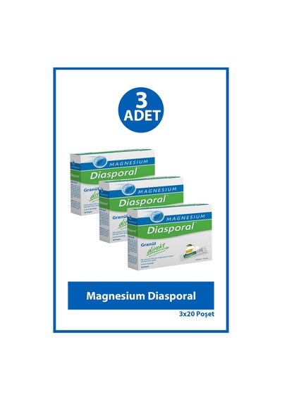 Magnesium Diasporal Direkt Granül 20 Poşet 3 Adet