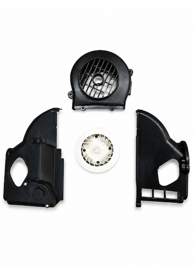 50 Cc Motor Koruma Kapağı Fan Dahil Set Mondial Arora Yuki Uyumlu Siyah