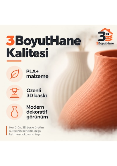 Ahenk Serisi Dekoratif Vazo 20 Cm Kuru Çiçek Ve Pampas Vazosu Altın