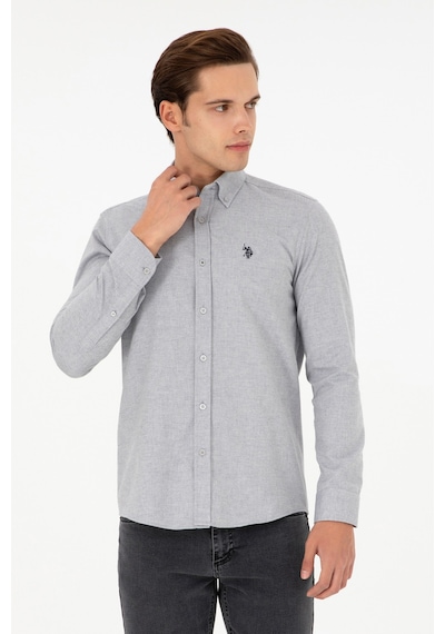 U.s. Polo Assn. Erkek Gri Gömlek Desenli 50296626-vr024 Gri