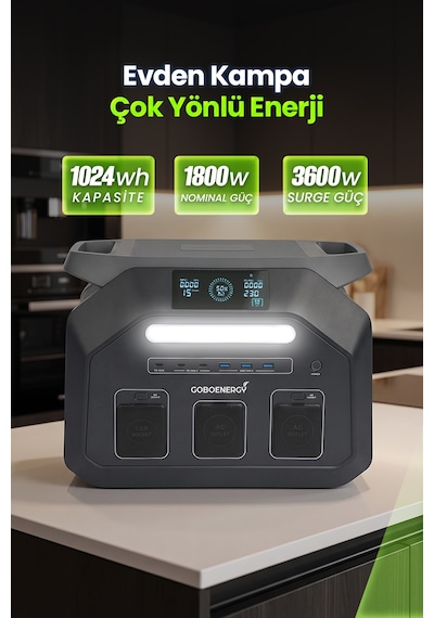 Goboenergy P1800 1024wh Lifepo4 1800w Max. Taşınabilir Güç İstasyonu,güç Kaynağı
