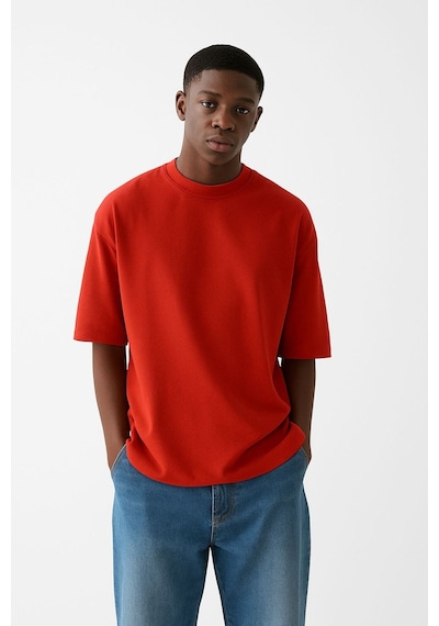 Düz Unisex Tshırt 3q3 Kirmizi