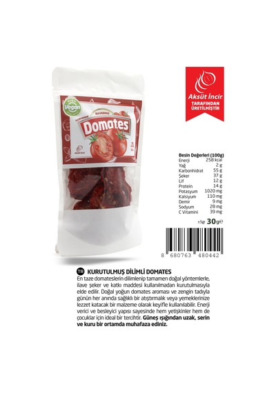 Kurutulmuş Dilimli Domates
