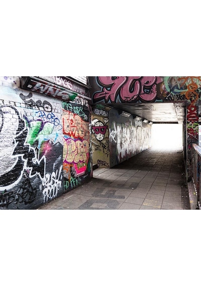 Graffity Yazılı Tünel Duvar Kağıdı