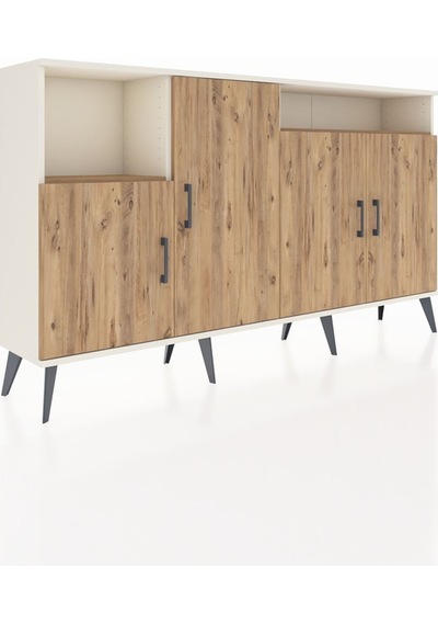 Arges Konsol 5 Raflı 4 Kapaklı 176x30x99 Aytaşı-çam Atlas Çam - Aytası