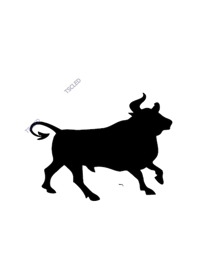 Boğa Öküz Sticker Yapıştırma 15Cm