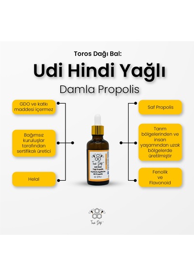 Toros Dağı Udi Hindi Yağı Propolis Damla 50 ML