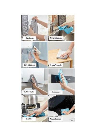 Mikrofiber Cam Bezi Iz Leke Bırakmaz 0