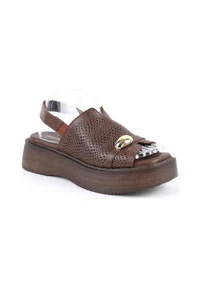 Mamma Mia Kadın Sandalet Günlük Hakiki Deri Lazer Kesim Platform Dolgu Taban Metal Aksesuarlı 26y-2920 Kahve Mamma Mia Kadın Sandalet Günlük Hakiki Deri Lazer Kesim Platform Dolgu Taban Metal Aksesuarlı 26y-2920 Kahve