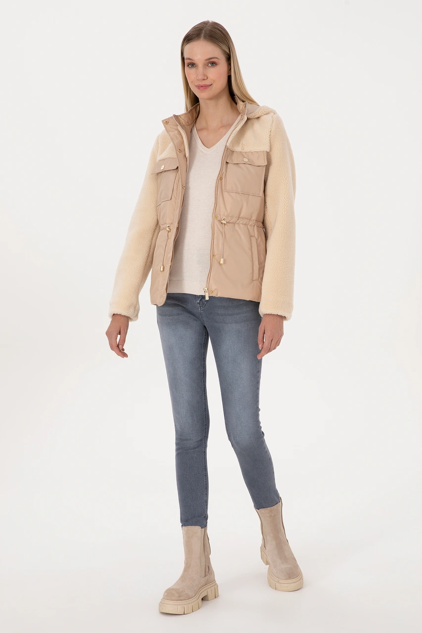 U.s. Polo Assn. Kadın Ekru Deri Mont-kaban 50317362-vr019 Ecru
