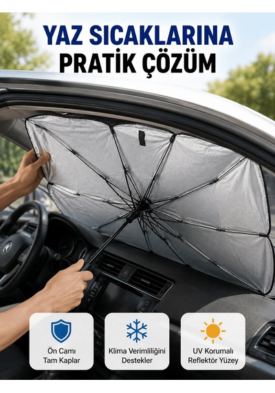 Lexroo Katlanabilir Oto Güneşlik Uv Koruma Ve Isı Yalıtımı Yeni
