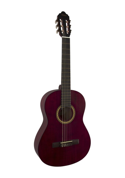 Valencıa Vc204twr Klasik Gitar, Scale 4/4,şeffaf Şarap Kırmızısı Mat