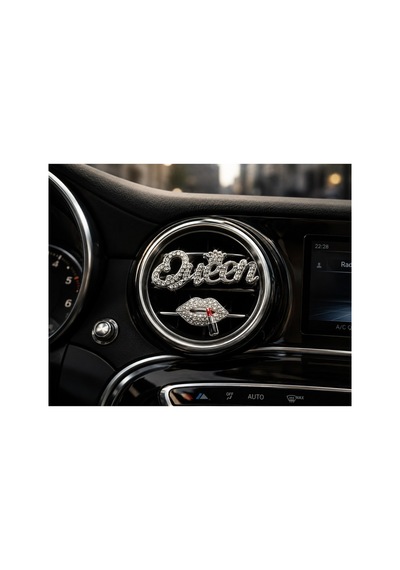 Zirkon Taşlı Queen & Dudak Araç İçi Klima Süsü Seti 2'li Lüks Oto Araba Klima Süsü