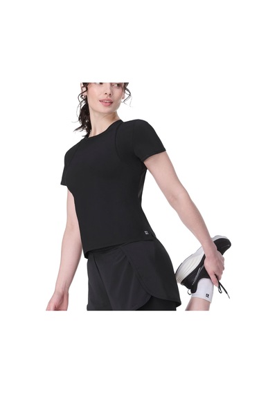 Sweaty Betty Sweaty Betty Zero Gravity Race Fit Tee Kadın Siyah Koşu Tişört Blk Siyah