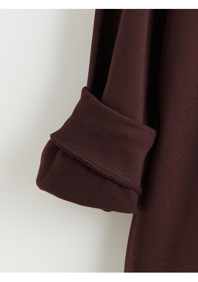 Lcw Vision Bordo Bisiklet Yaka Erkek Kalın Sweatshirt