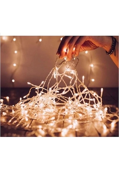 10 Metre Fişli Şeffaf Kablolu Günışığı 100 Ledli  Peri Led Anima
