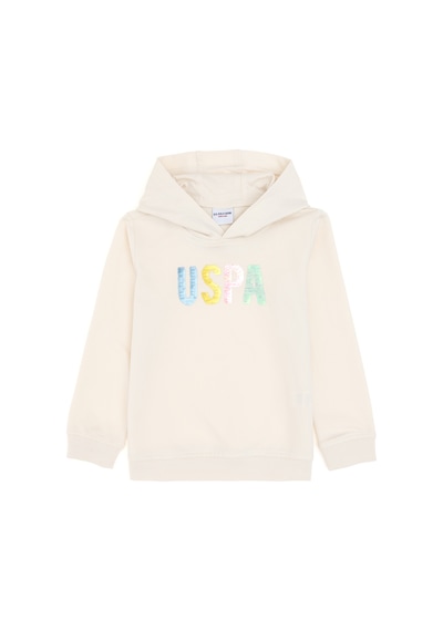 U.S. Polo Assn. Kız Çocuk Krem Kapüşonlu Sweatshirt 50296401-VR071 U.S. Polo Assn. Kız Çocuk Krem Kapüşonlu Sweatshirt 50296401-VR071