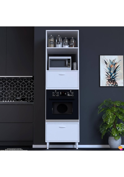 Eliusta Viramo Mikrodalga/ankastre Fırın Dolabı 2 Kapaklı Depolama Alanlı 60x217x56 Cm Modüler Dolap Beyaz Eliusta Viramo Mikrodalga/ankastre Fırın Dolabı 2 Kapaklı Depolama Alanlı 60x217x56 Cm Modüler Dolap Beyaz