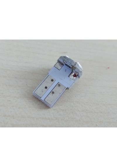 T10 Dipsiz Led Ampul 4adet Mavi 4 Çipli 12v T10 Gösterge, Park, Sinyal, Plaka Ampulu