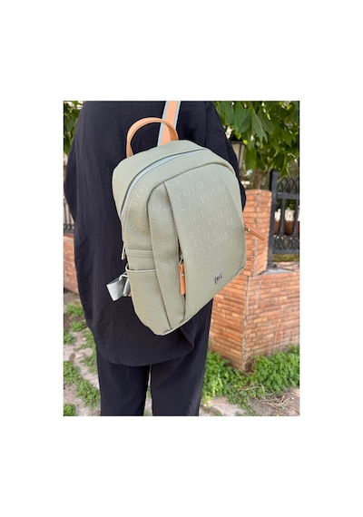 Just Polo Kadın Yeşil Camel 9 Gözlü Büyük Boy Sırt Çantası Yeşil - Camel 83693872