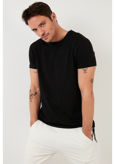 Buratti Bisiklet Yaka % 100 Pamuk Regular Fit Basic Erkek T Shirt 59020001 Siyah