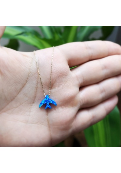 Altın Opal Kırlangıçlı Kolye As1524Kl Altınsepeti
