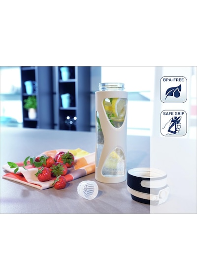 Leifheit Suluk Cam Silikonlu Krem 600 Ml 0