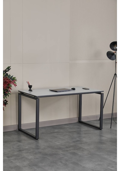 Sehpol Çalışma Masası Dikdörtgen Ayaklı 140x70x73 Cm Antrasit Gri