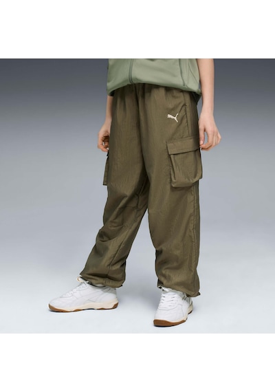 Puma Bowtıque Genç Dokuma Kargo Pantolon 632220 81 Yeşil