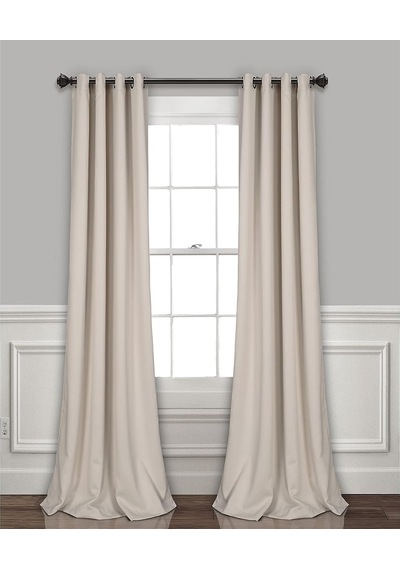 Yalıtımlı Gromet Karartma Perdeleri Panel Çifti, 132 Cm G X 213 Cm U, Buğday