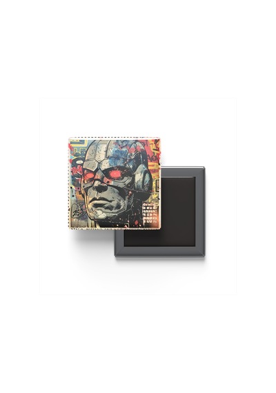 Darkseid - Baskılı Buzdolap Magneti Kare - 9x9 Cm