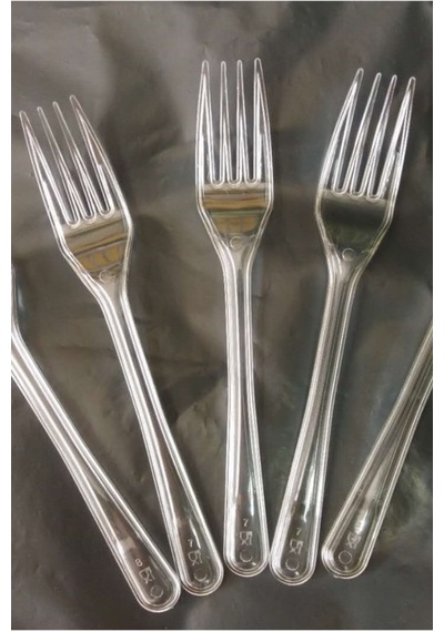 Sert Plastik Çatal Kaşık 200 Adet Lüks Şeffaf Çatal Kaşık