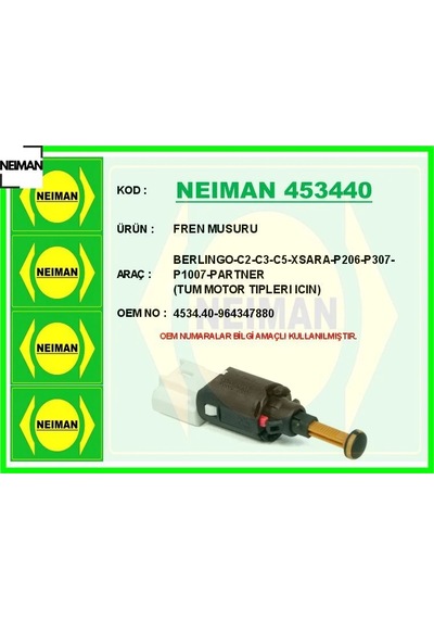 Fren Musuru Berlıngo-c2-c3-c5-xsara-206-307-p1007-partner Tum Motor Tıplerı Icın Neıman 4534.40/ 964347880